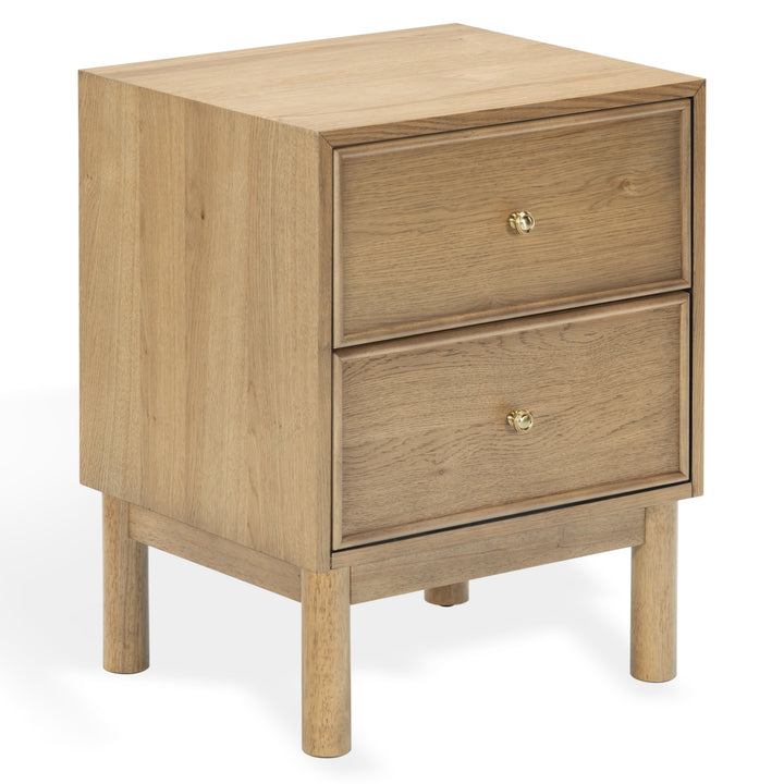 Orion 2 Drawer Wood Nightstand