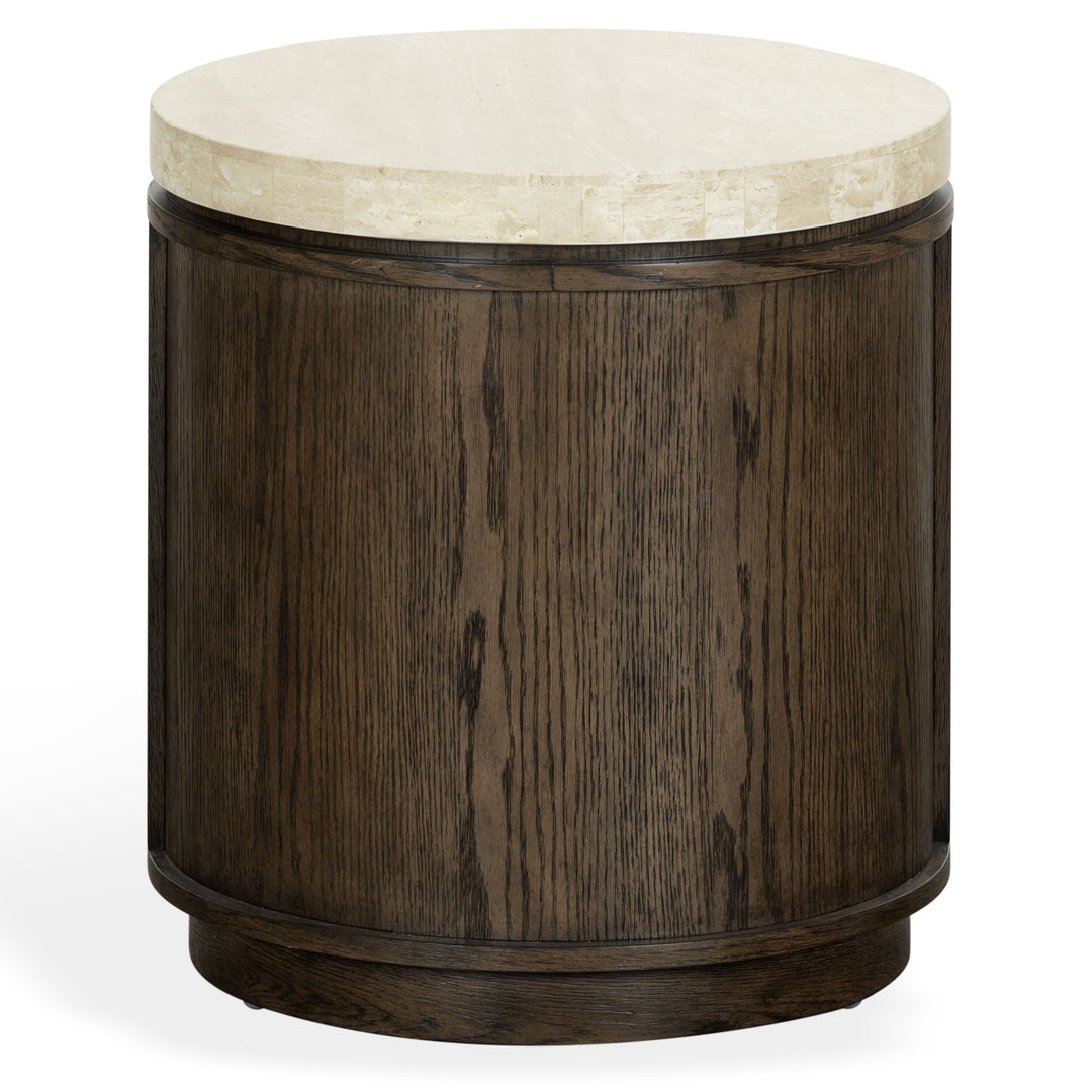 Dark Brown Oak / Travertine