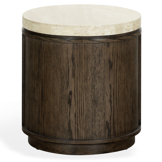 Dark Brown Oak / Travertine