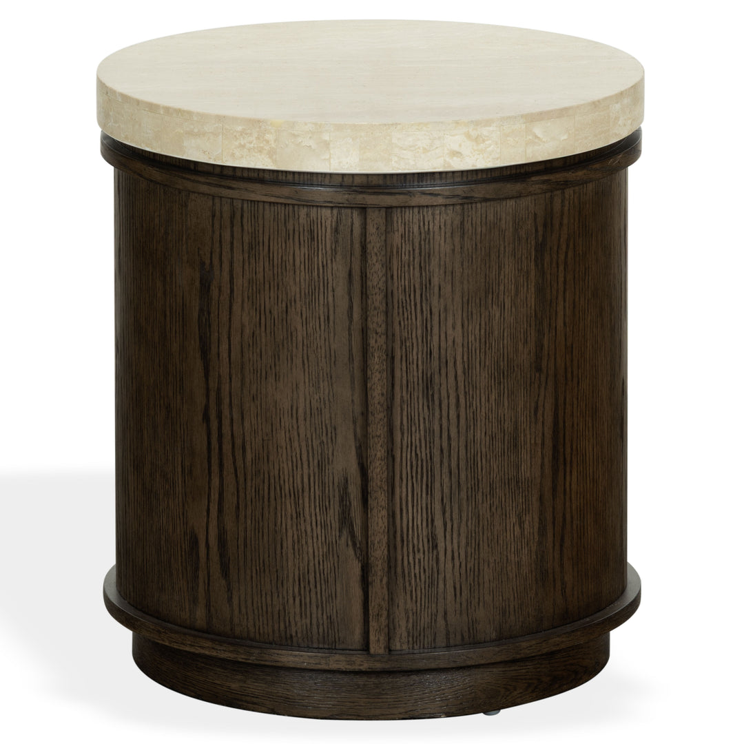 Dark Brown Oak / Travertine