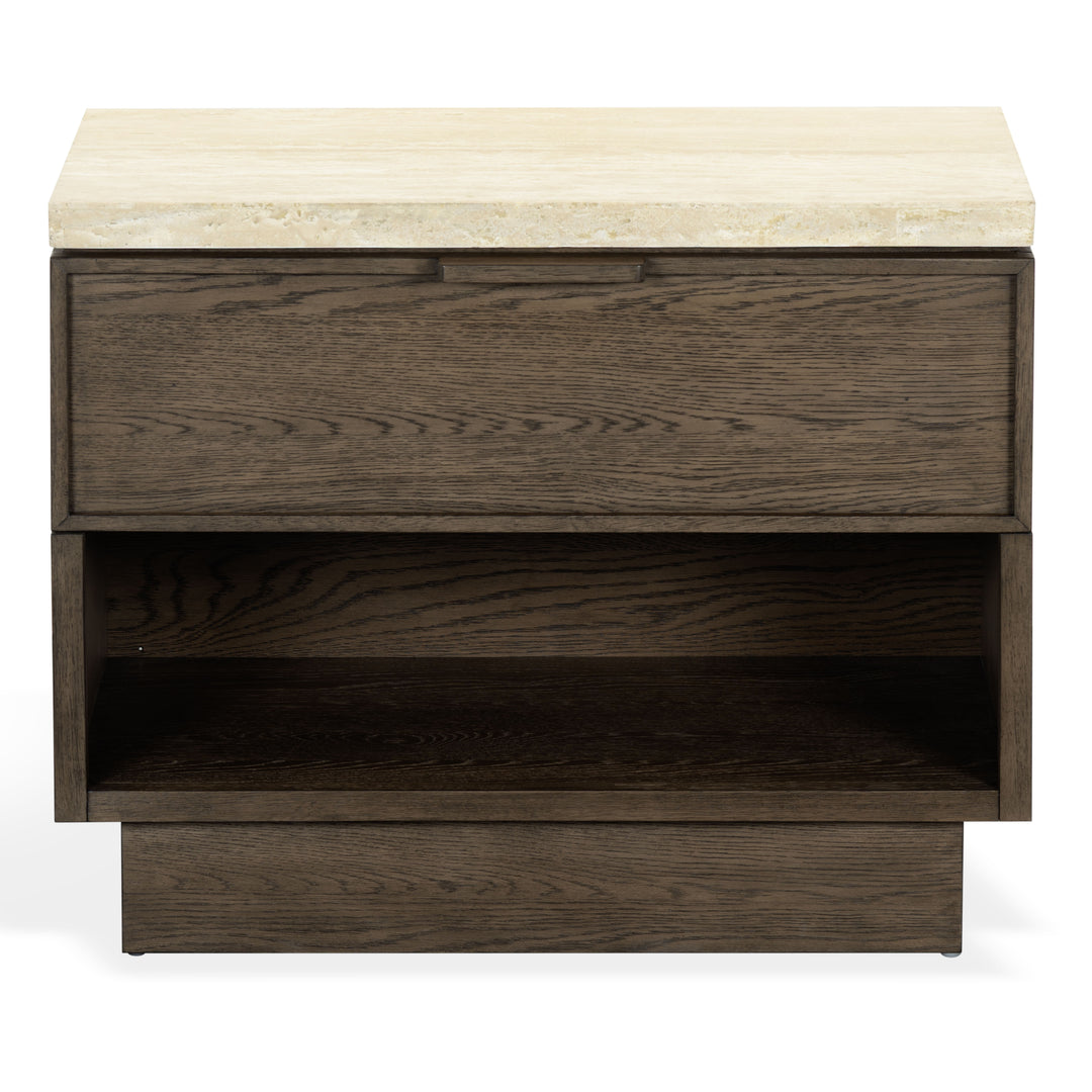 Dark Brown Oak / Travertine