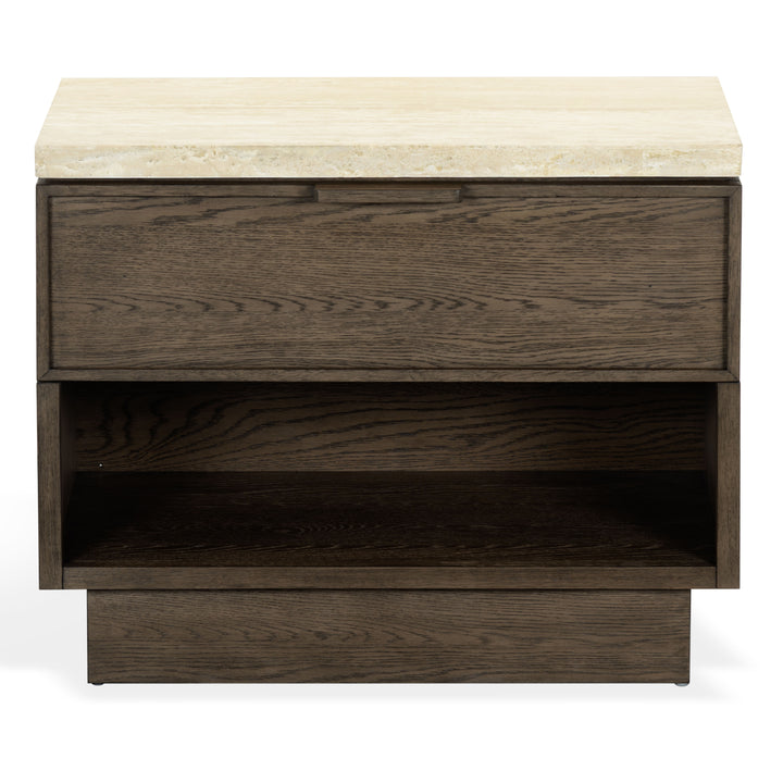 Dark Brown Oak / Travertine