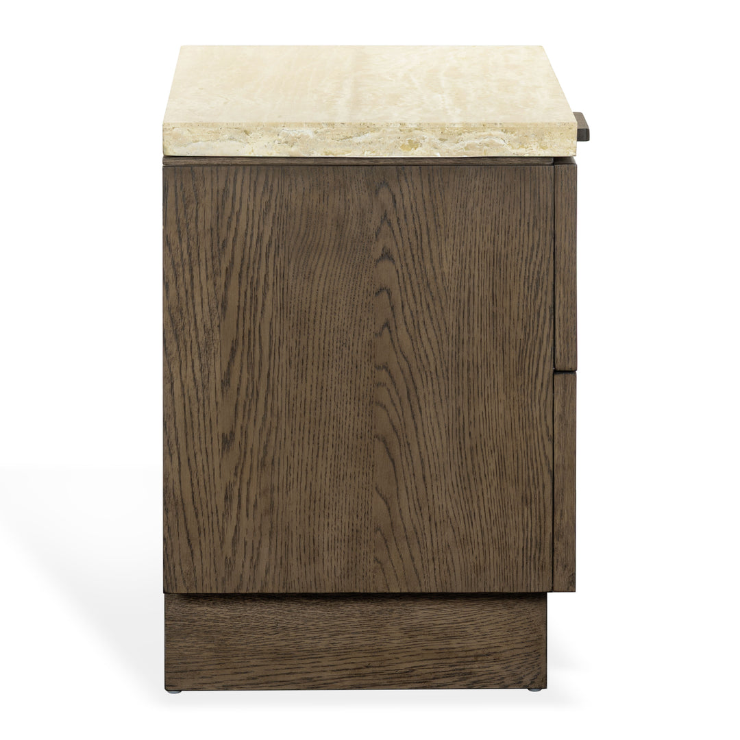 Dark Brown Oak / Travertine