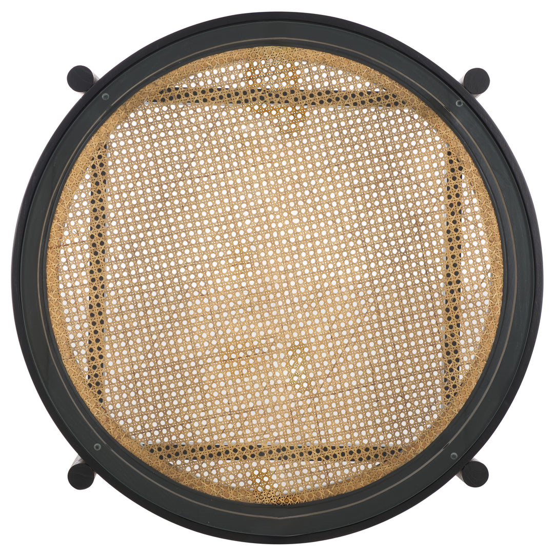 American Home Furniture Safavieh Couture Karyna Rattan And Glass Coffee Table