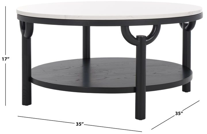 American Home Furniture | Safavieh Couture - Puck Marble Top Coffee Table