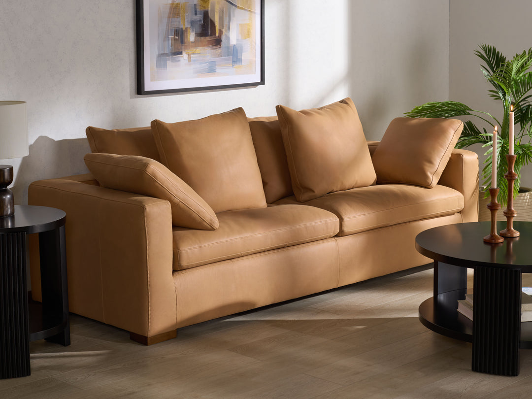 American Home Furniture Safavieh Couture Blanca Leather Sofa