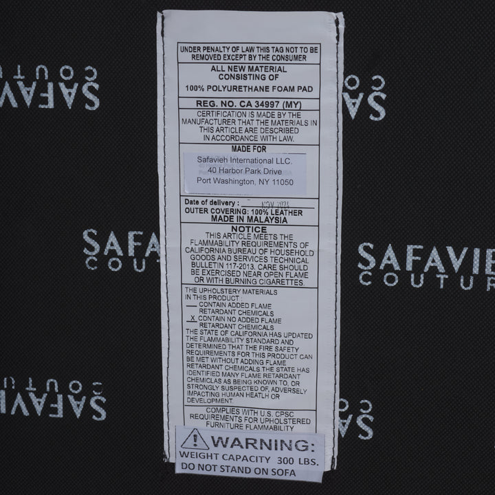 American Home Furniture Safavieh Couture Agitha Leather Sofa