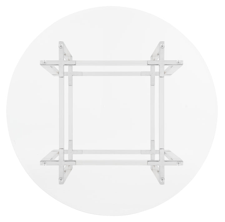 42"W x 42"D x 30"H / Silver