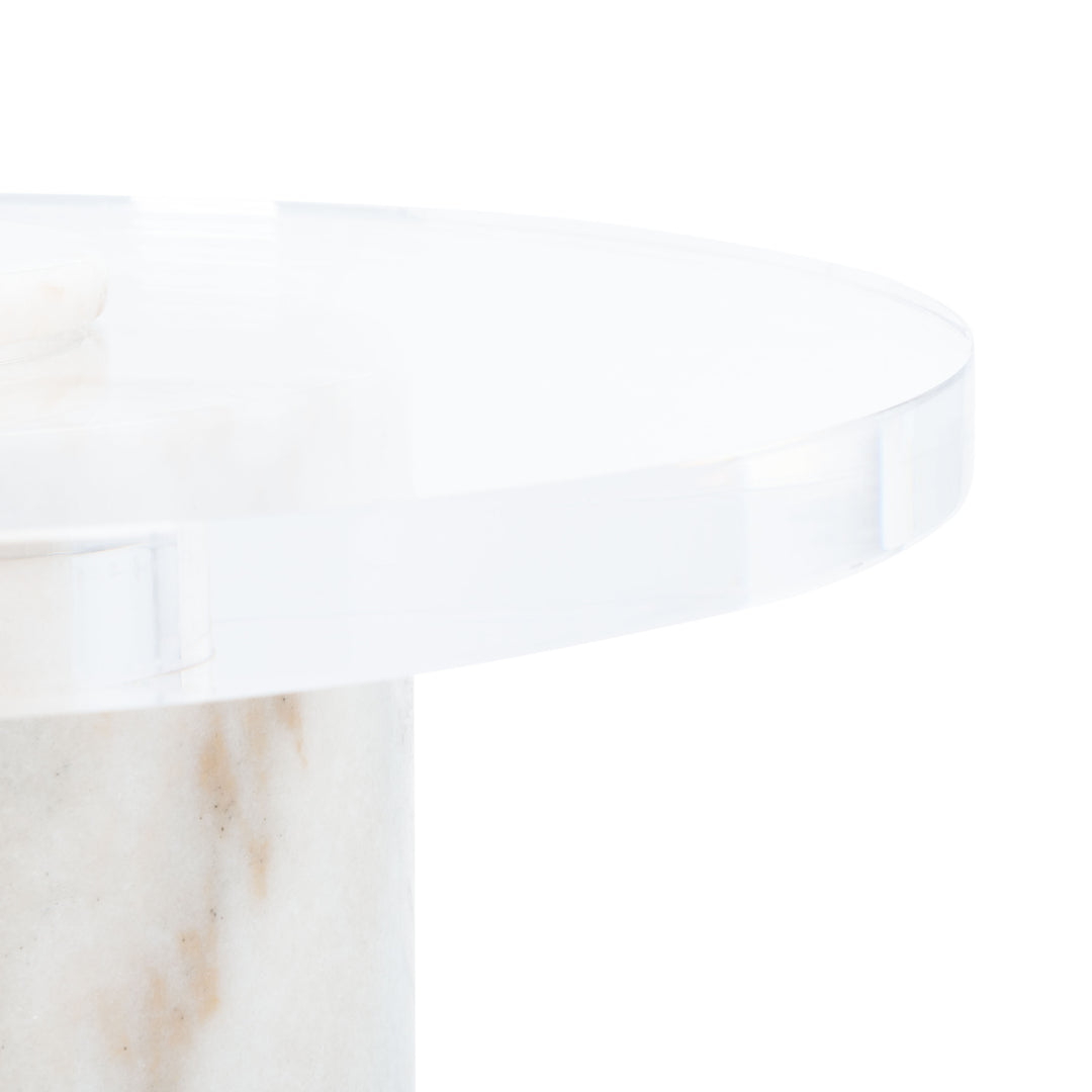 American Home Furniture Safavieh Couture Catarina Marble Drink Table