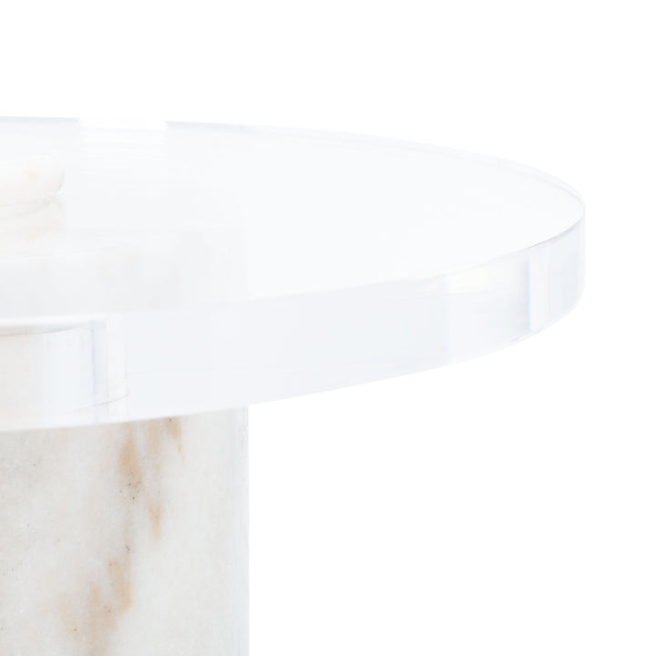 American Home Furniture Safavieh Couture Catarina Marble Drink Table