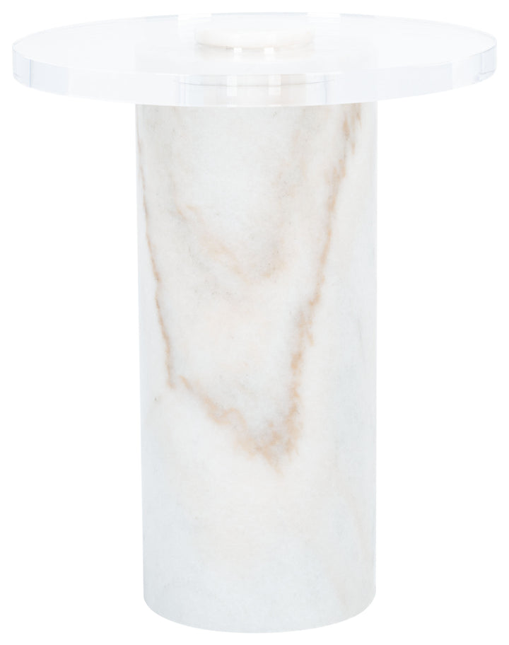 American Home Furniture Safavieh Couture Catarina Marble Drink Table