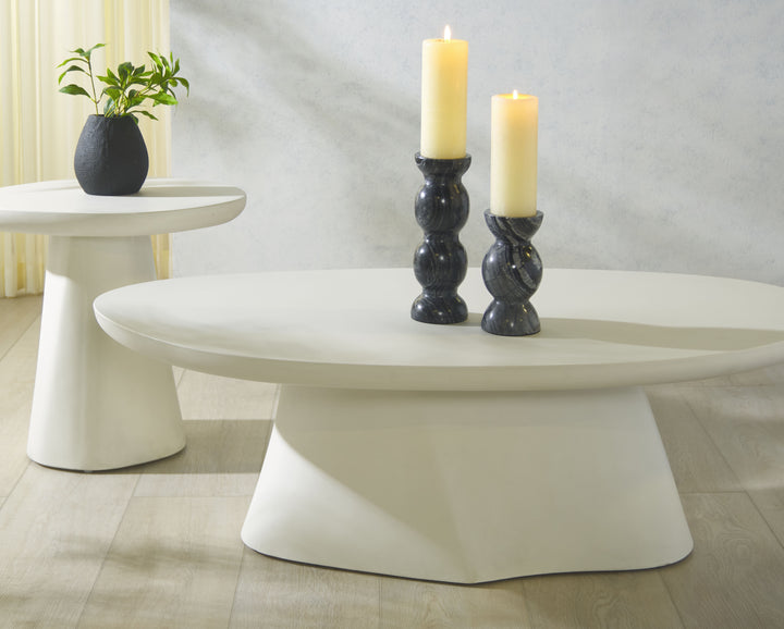 American Home Furniture Safavieh Couture Jasbriella Concrete Coffee Table