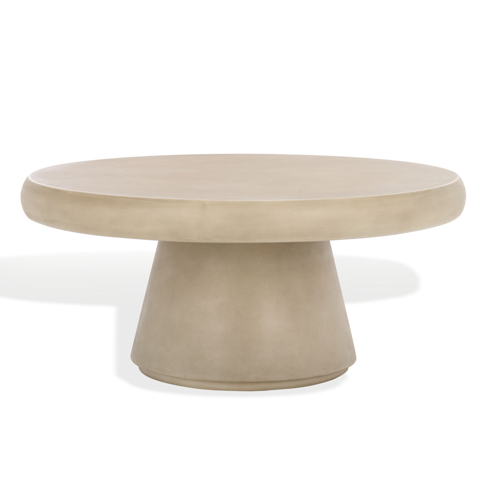 American Home Furniture Safavieh Couture Hayleen Round Concrete Coffee Table
