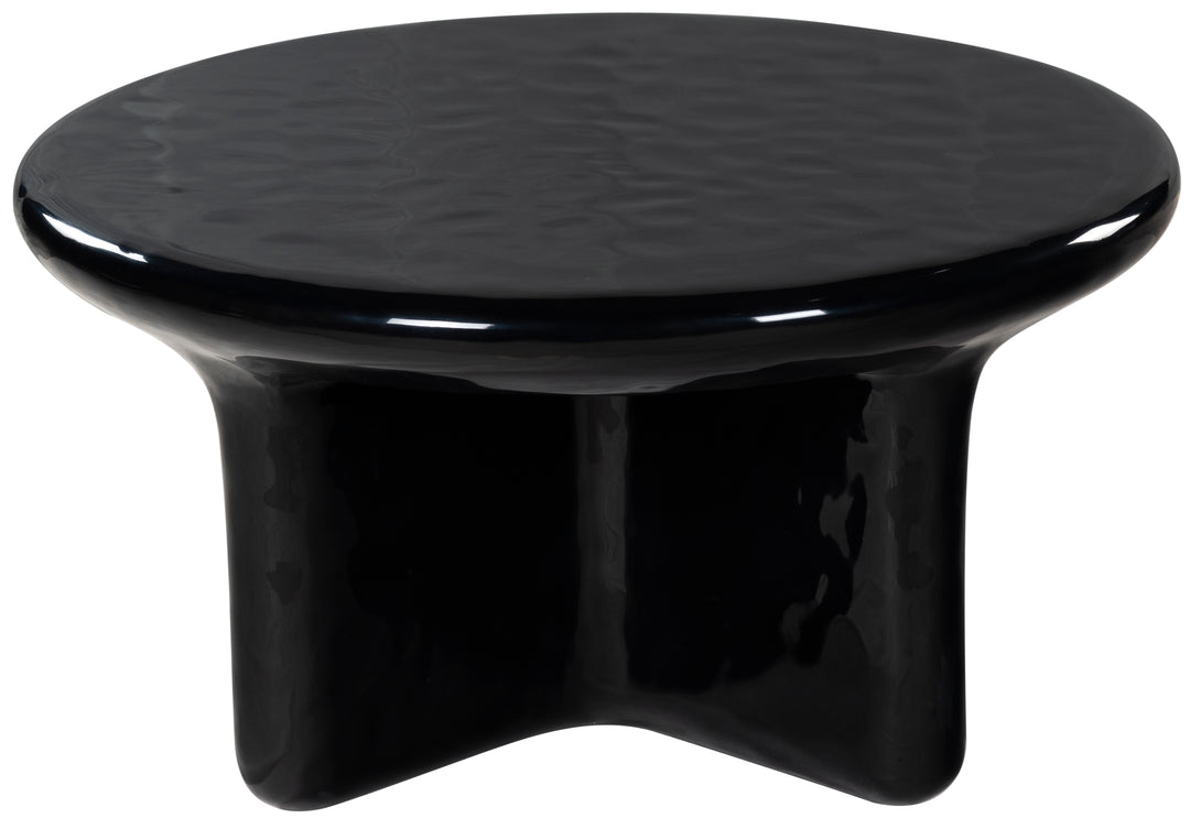 American Home Furniture Safavieh Couture Tressarose Round High Gloss Finish Coffee Table