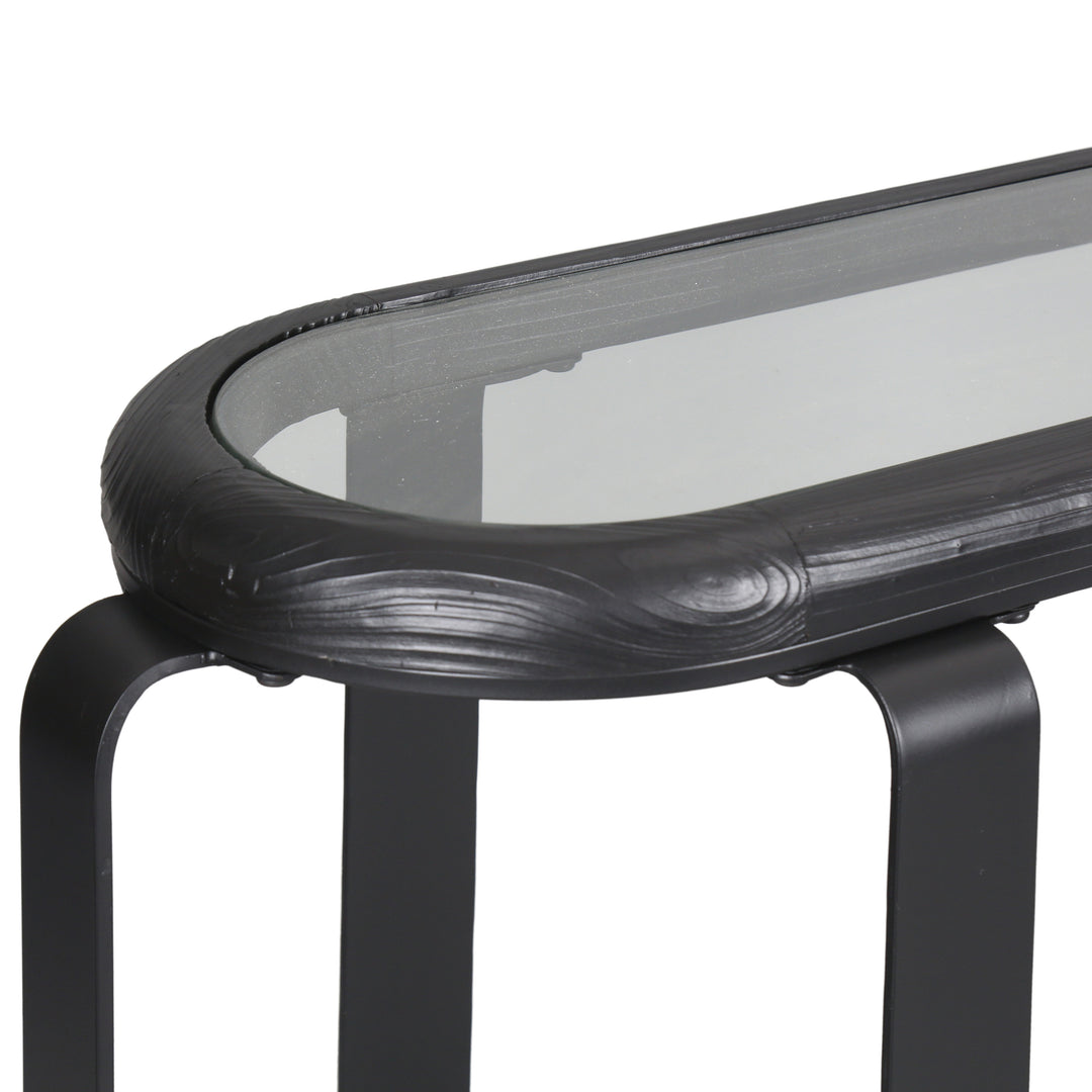 American Home Furniture Safavieh Couture Tyrese Metal And Glass Console Table