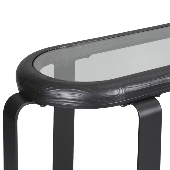 American Home Furniture Safavieh Couture Tyrese Metal And Glass Console Table