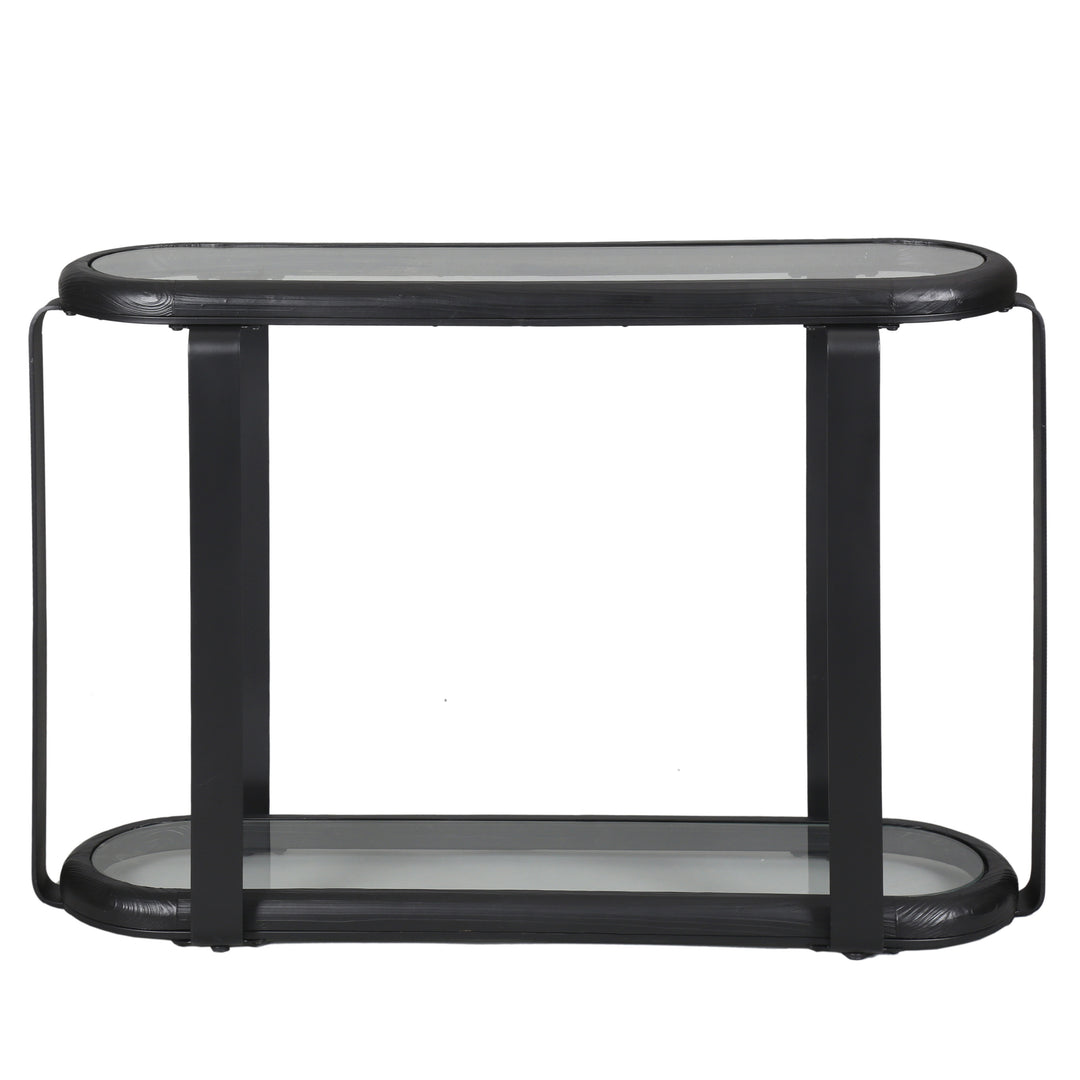 American Home Furniture Safavieh Couture Tyrese Metal And Glass Console Table