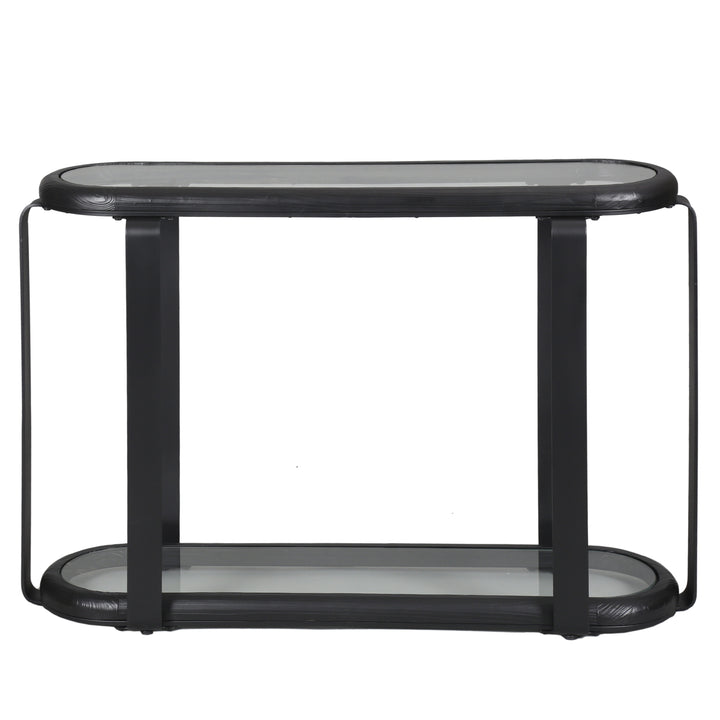 American Home Furniture Safavieh Couture Tyrese Metal And Glass Console Table