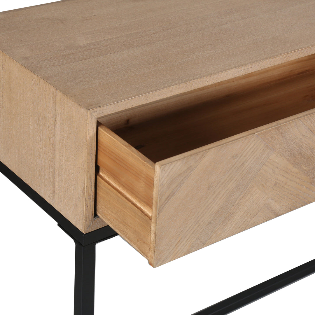 52"W x 14.6"D x 31.9"H / Natural/Black