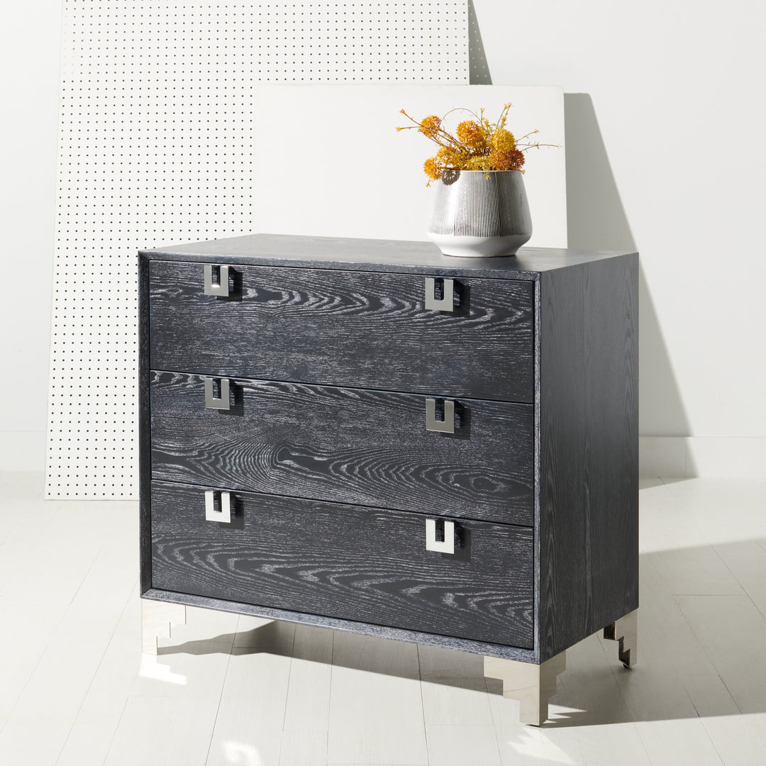 BLACK CERUSED OAK / 39.96" x 19.69" x 33.07"