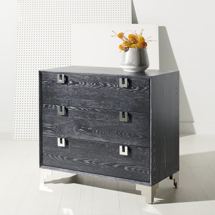 BLACK CERUSED OAK / 39.96" x 19.69" x 33.07"