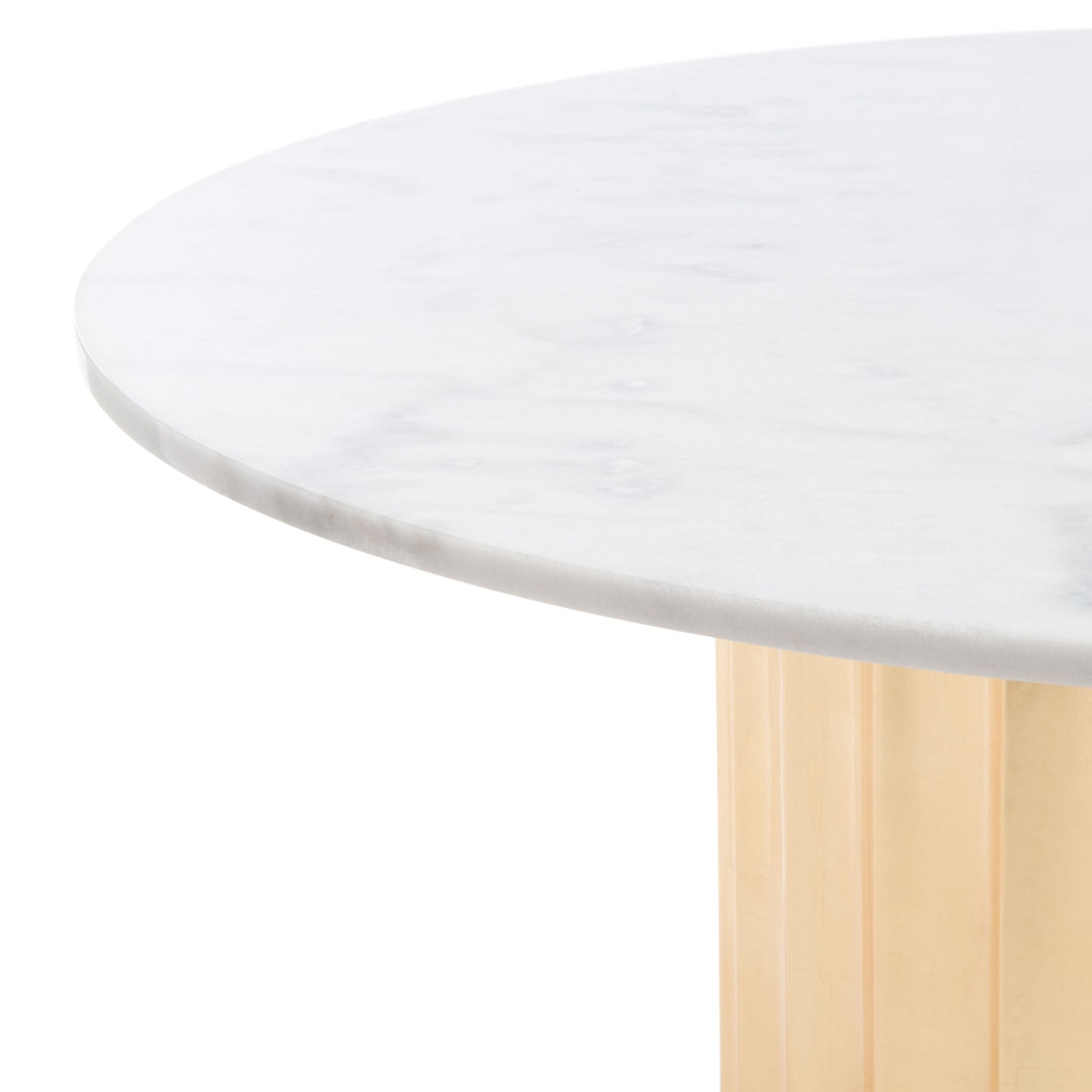 American Home Furniture Safavieh Couture Laelia 47" Gold Dining Table