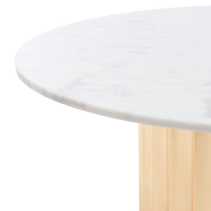 American Home Furniture Safavieh Couture Laelia 47" Gold Dining Table