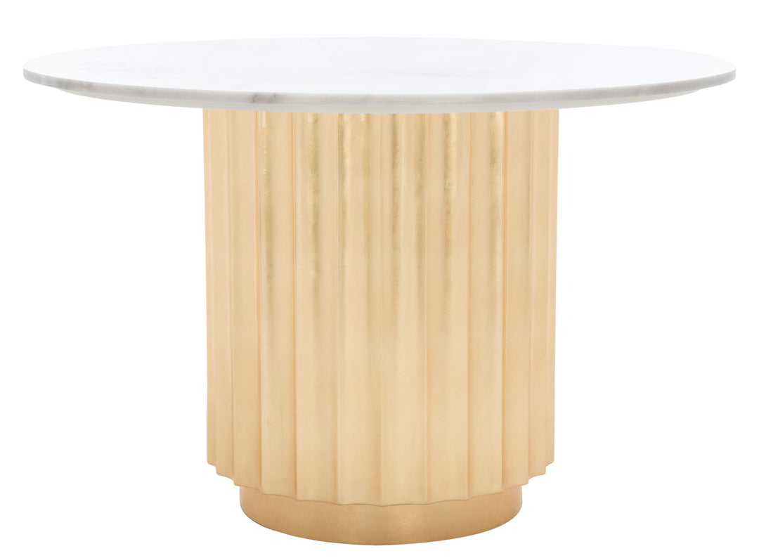 American Home Furniture Safavieh Couture Laelia 47" Gold Dining Table