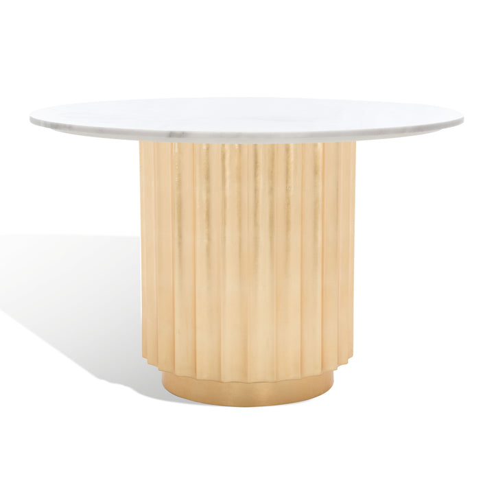 American Home Furniture Safavieh Couture Laelia 47" Gold Dining Table