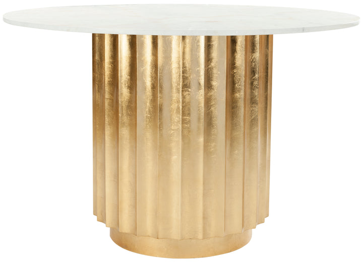 American Home Furniture Safavieh Couture Laelia 47" Gold Dining Table
