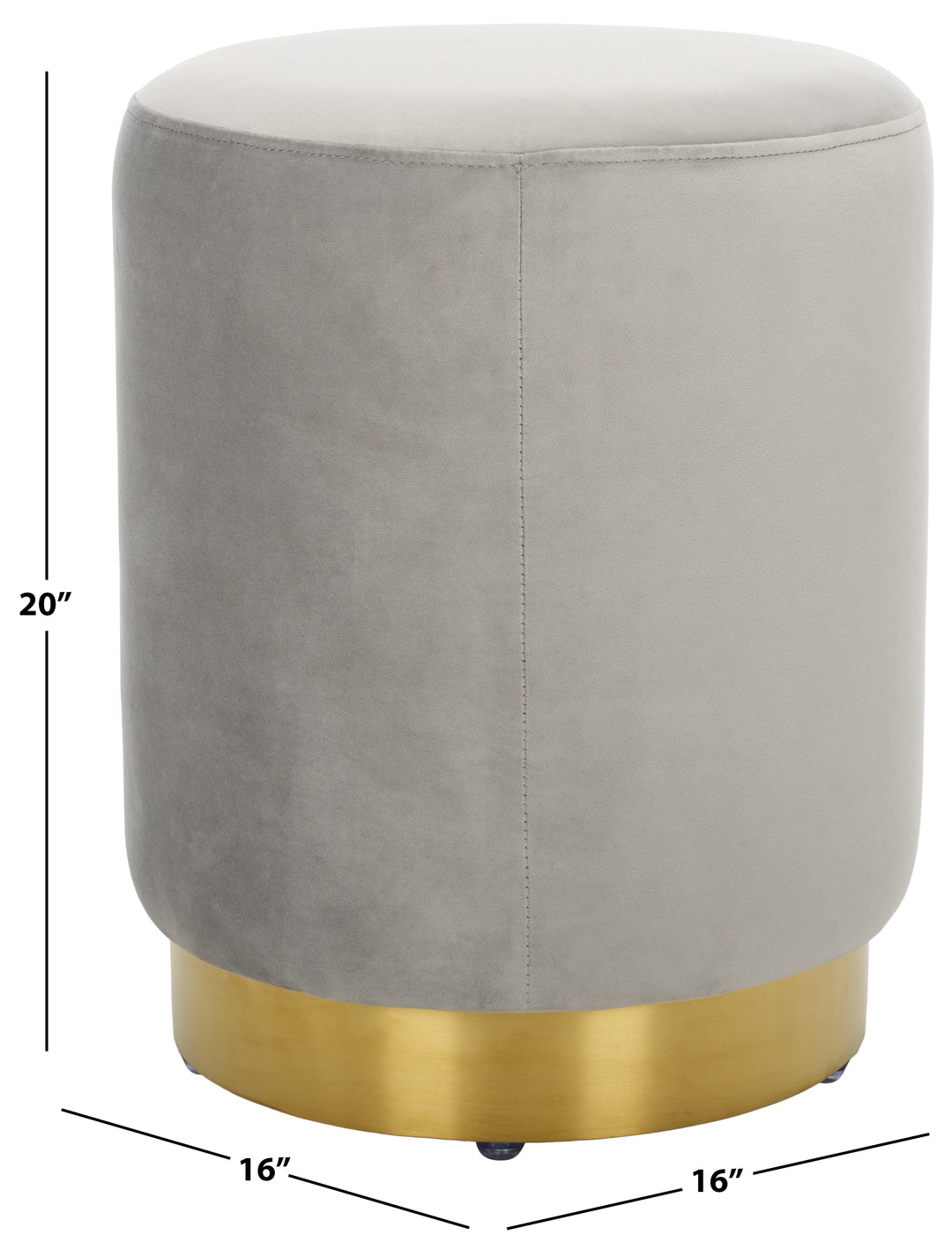 Light Grey / Brass