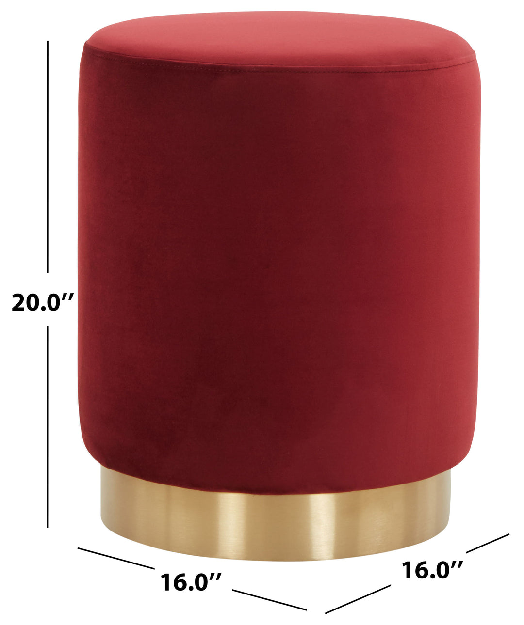 Burgundy / Brass