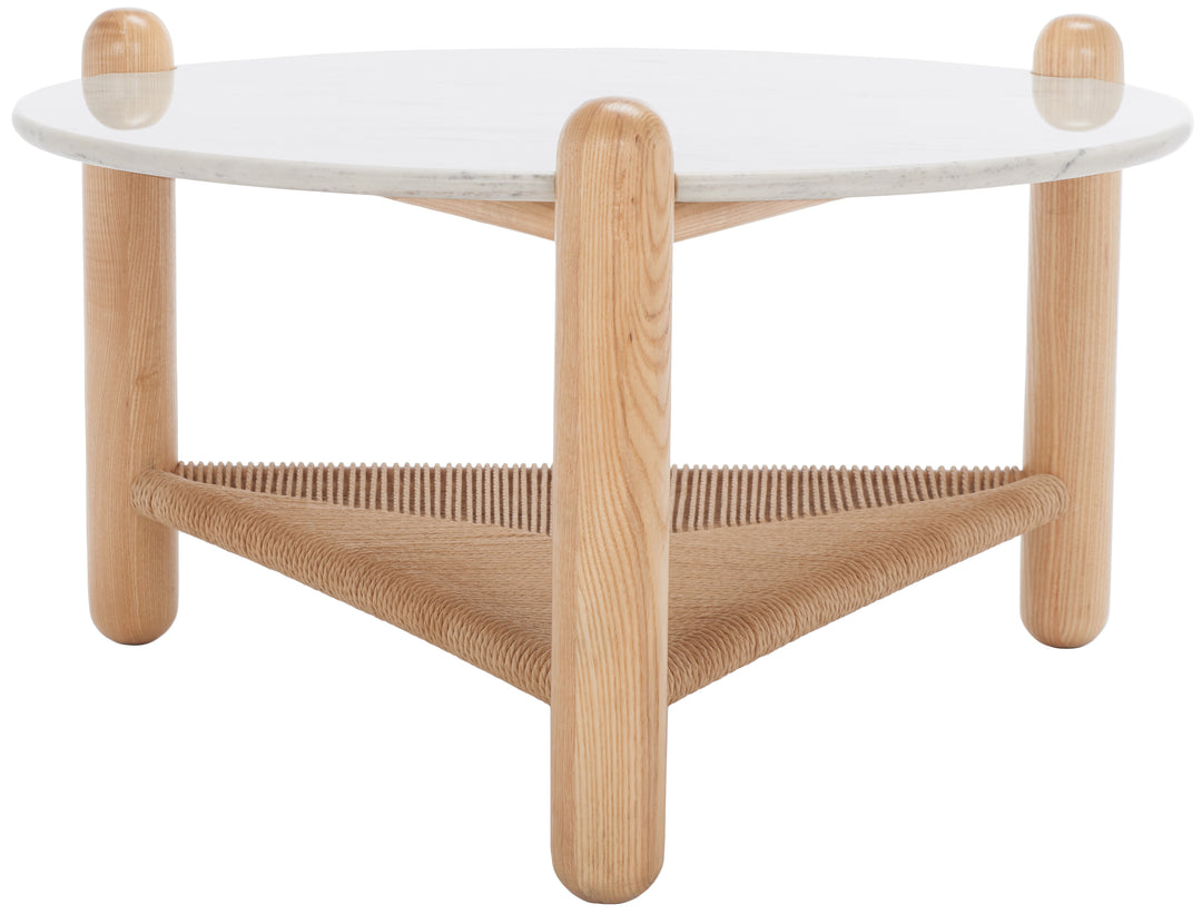 30"W x 30"D x 18"H / Natural/White