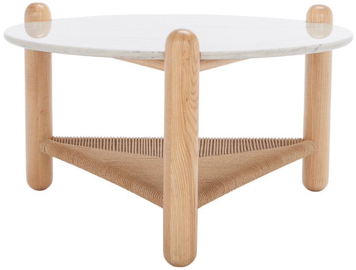 30"W x 30"D x 18"H / Natural/White