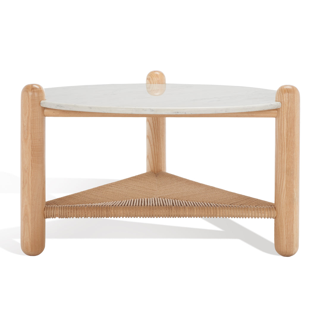 30"W x 30"D x 18"H / Natural/White