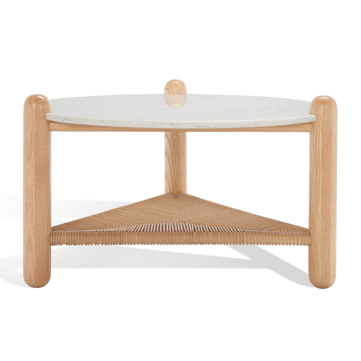 30"W x 30"D x 18"H / Natural/White