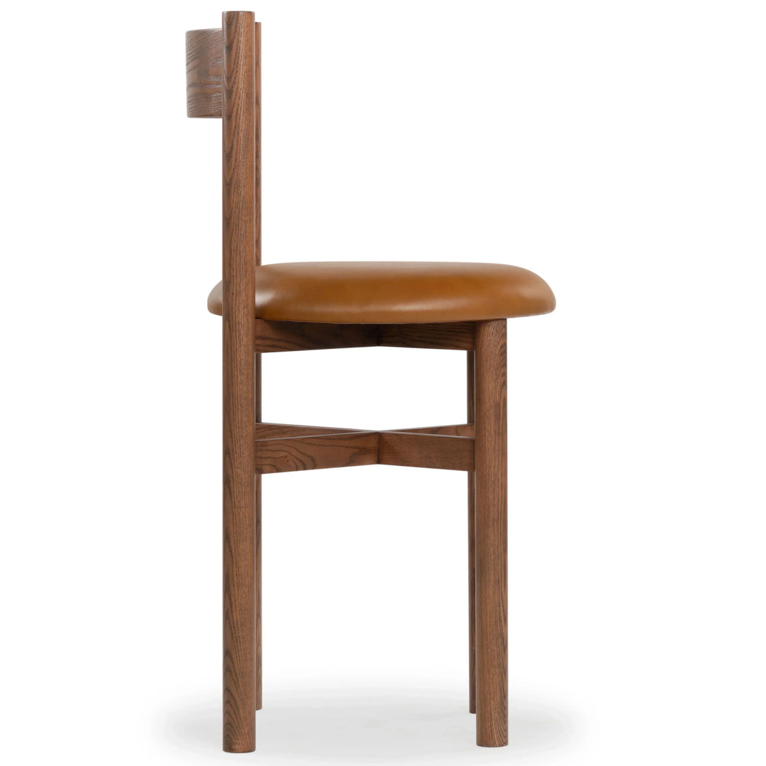Tayla Leather Counter Stool - AmericanHomeFurniture