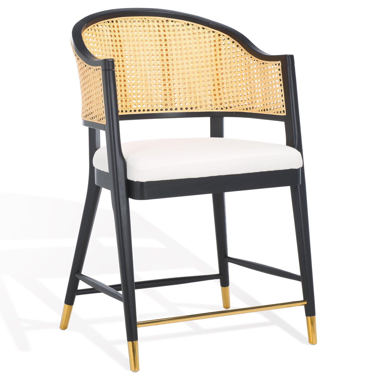 Safavieh Couture Rogue Rattan Counter Stool BAR STOOLS + COUNTER STOOLS