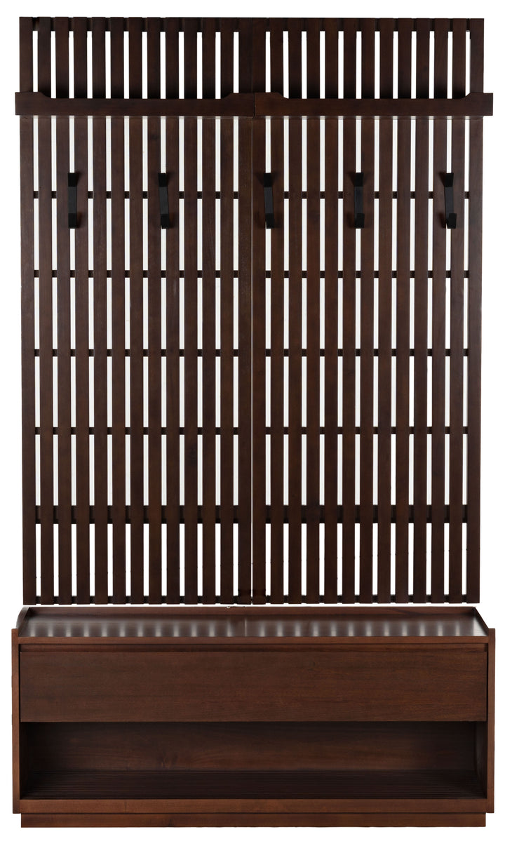 American Home Furniture Safavieh Couture Petrabella Wood Hall Tree With Bench