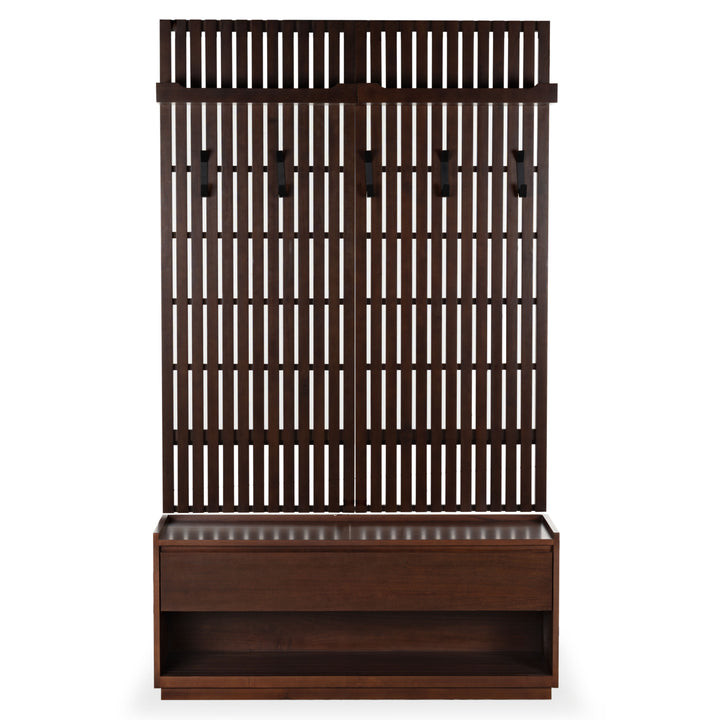 American Home Furniture Safavieh Couture Petrabella Wood Hall Tree With Bench