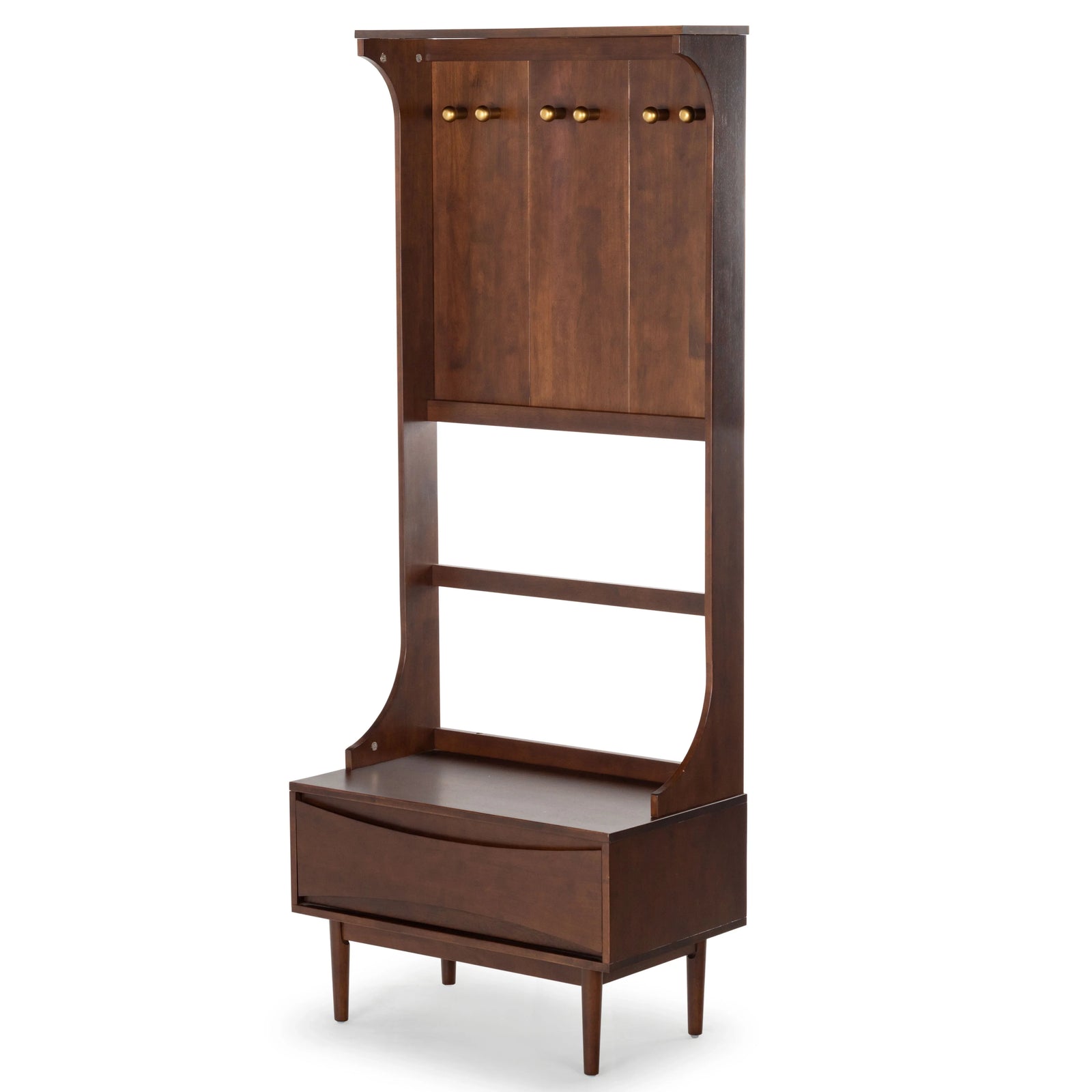 Safavieh Couture Pitta Wood 1 Drawer Hall Tree STORAGE