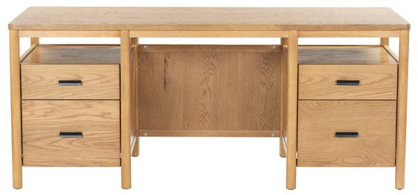 Jaylessa Wood 4 Drawer Desk