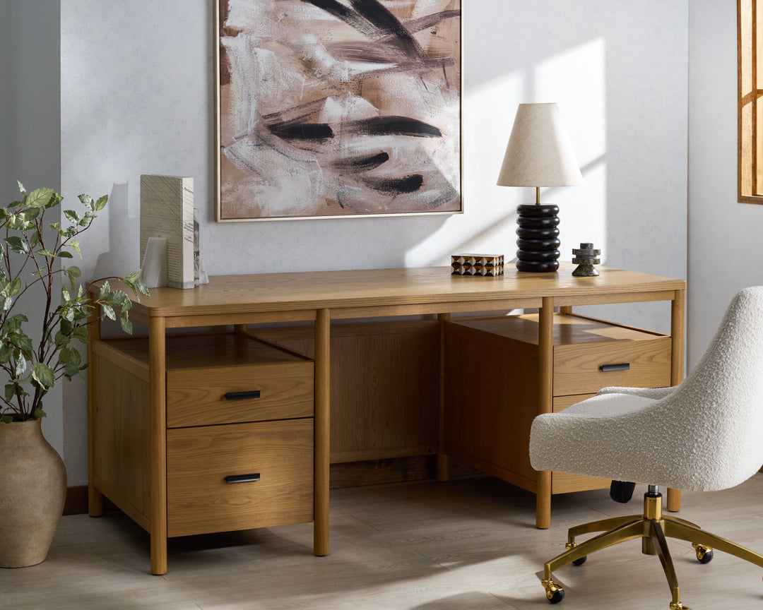 71.3"W x 29.9"D x 29.9"H / Natural/Black