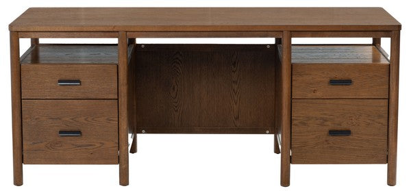 Jaylessa Wood 4 Drawer Desk