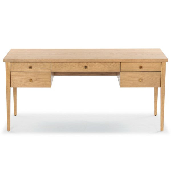 Makala 5 Drawer Wood Desk