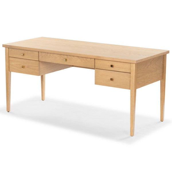 Makala 5 Drawer Wood Desk