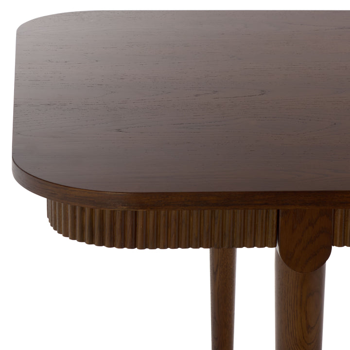 American Home Furniture Safavieh Couture Kaylenne 90" Ribbed Apron Dining Table