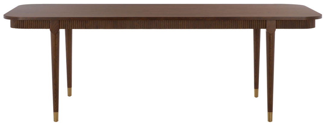 American Home Furniture Safavieh Couture Kaylenne 90" Ribbed Apron Dining Table