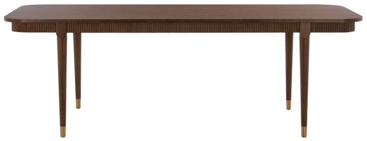 American Home Furniture Safavieh Couture Kaylenne 90" Ribbed Apron Dining Table