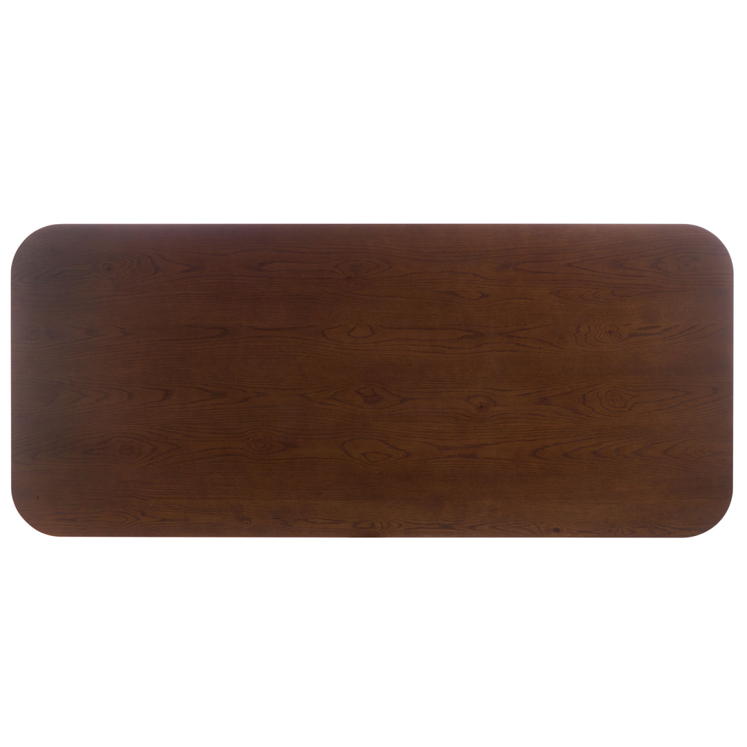 American Home Furniture Safavieh Couture Kaylenne 90" Ribbed Apron Dining Table